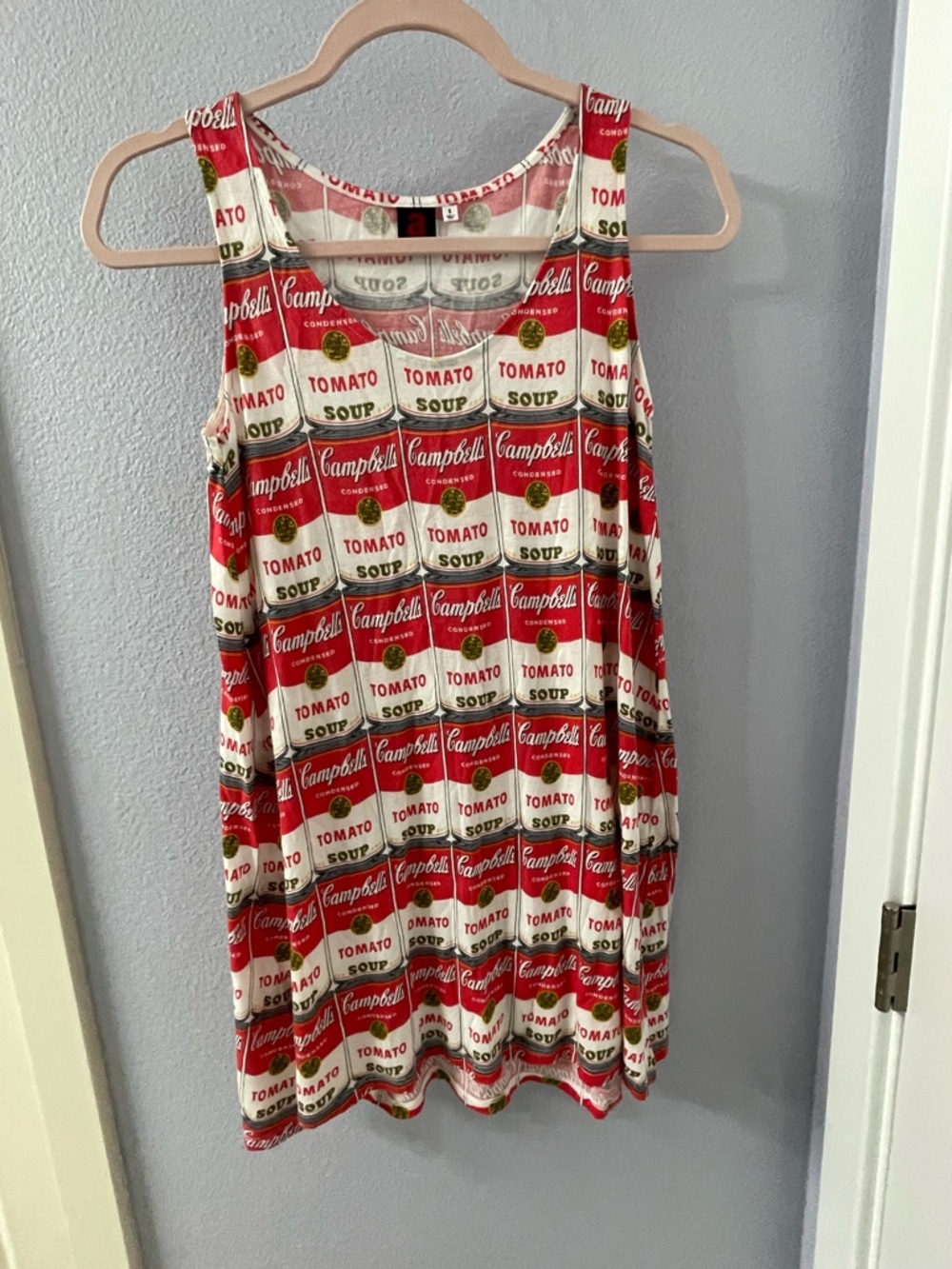 Tomato Soup Print Tank  - Red/White
